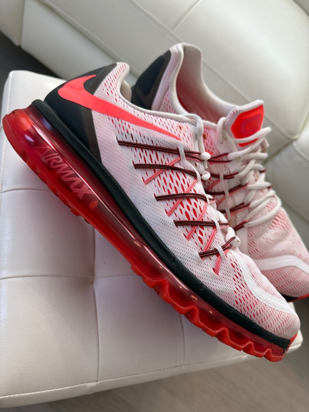 Nike Air Max 2015 Bright Crimson 698902-106 Running Shoes - Great Condition